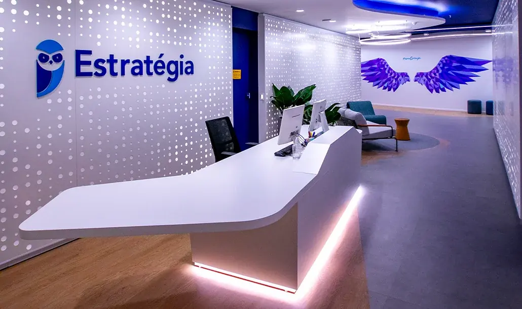 Recepção da sede do Estratégia em Alphaville